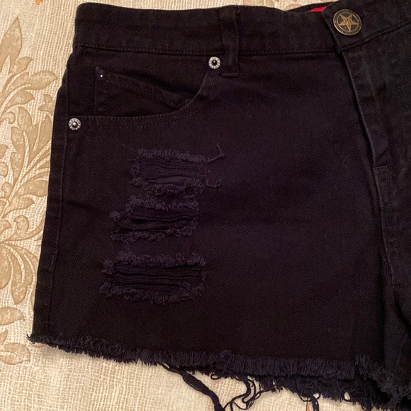 🖤 Black Craft Midnight Denim Shorts 27 - Picture 12 of 13